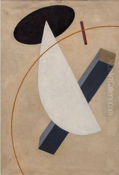 Proun Vrashchenia Oil Painting by El Lissitzky