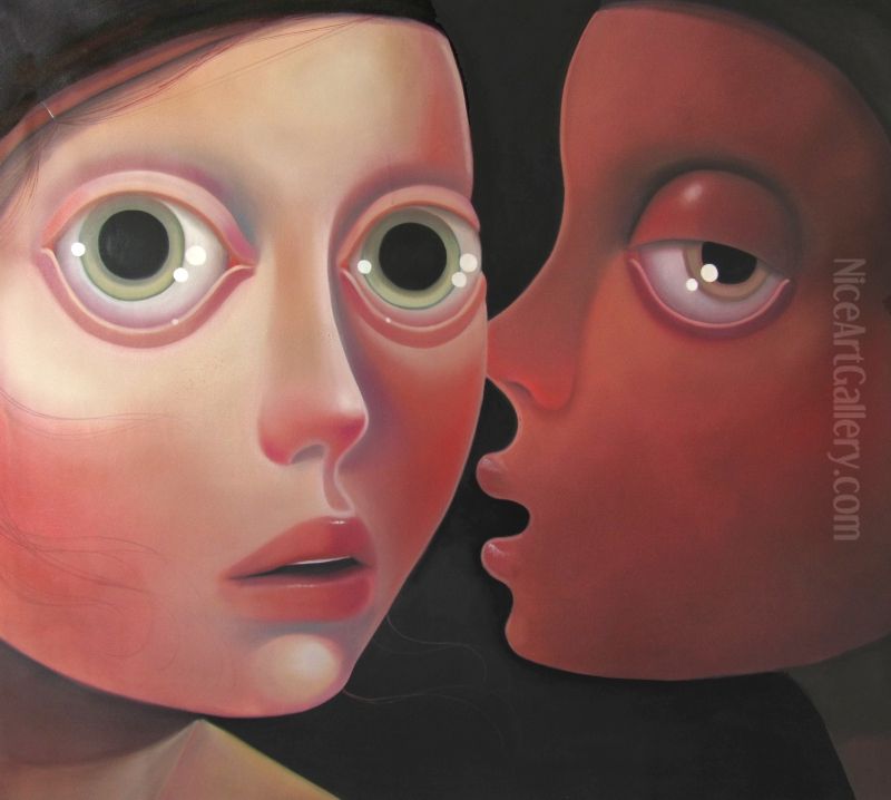 What my dominican side tells my swedish side Oil Painting by Tania Marmolejo