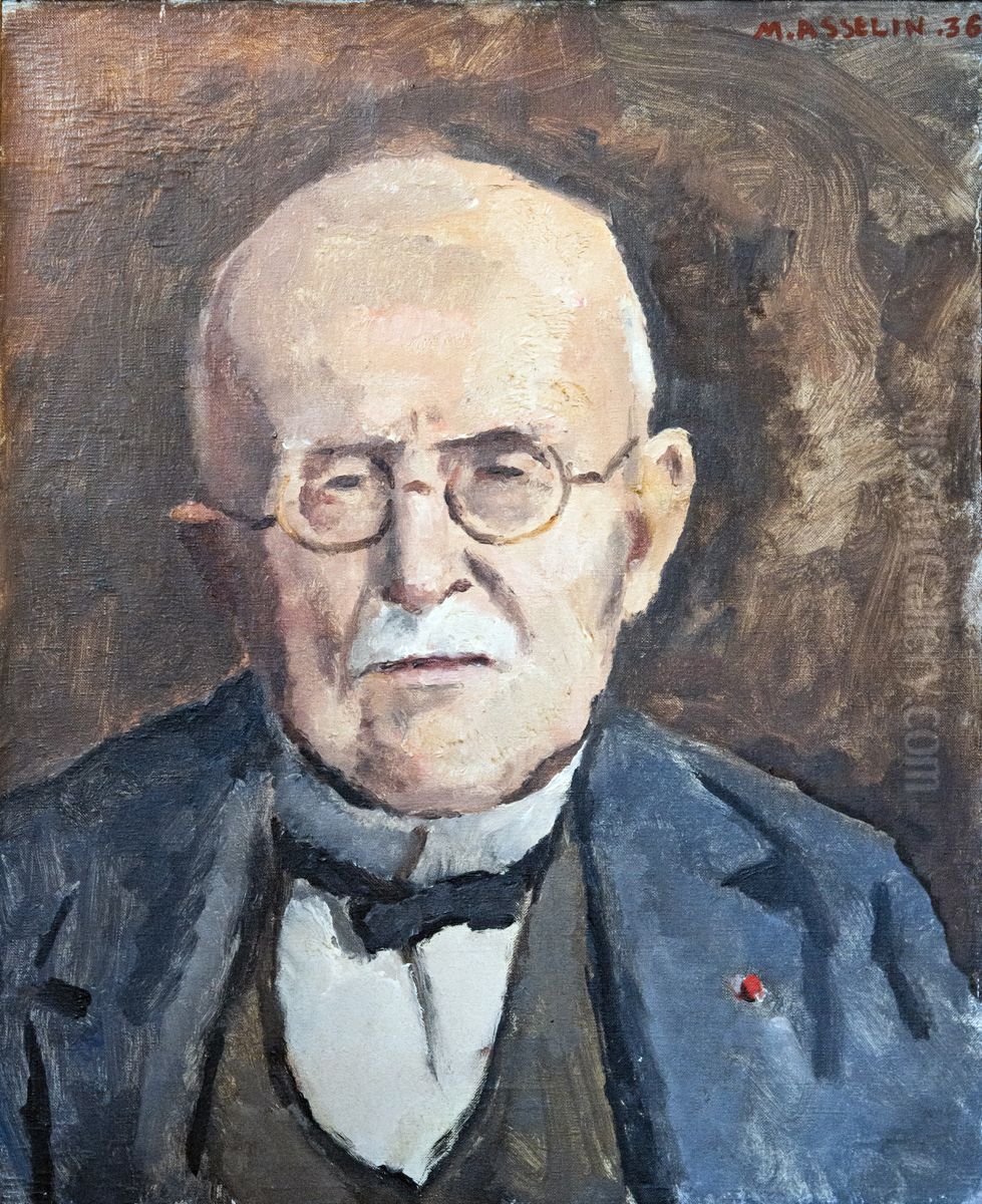Portrait du professeur Branly Oil Painting by Maurice Asselin Portrait du professeur Branly Oil Painting by Maurice Asselin