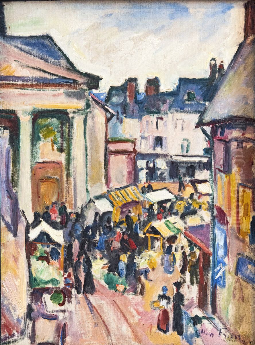 Un dimanche a Honfleur Oil Painting by Othon Friesz