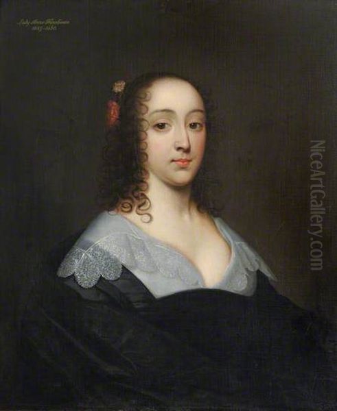 Portrait of Ann Fanshawe (1625-1680), wife of Sir Richard Fanshawe, English diplomat and author. Oil Painting by Cornelis Janssens van Ceulen