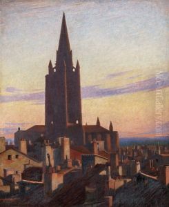 The bell tower of the Dalbade church in Toulouse