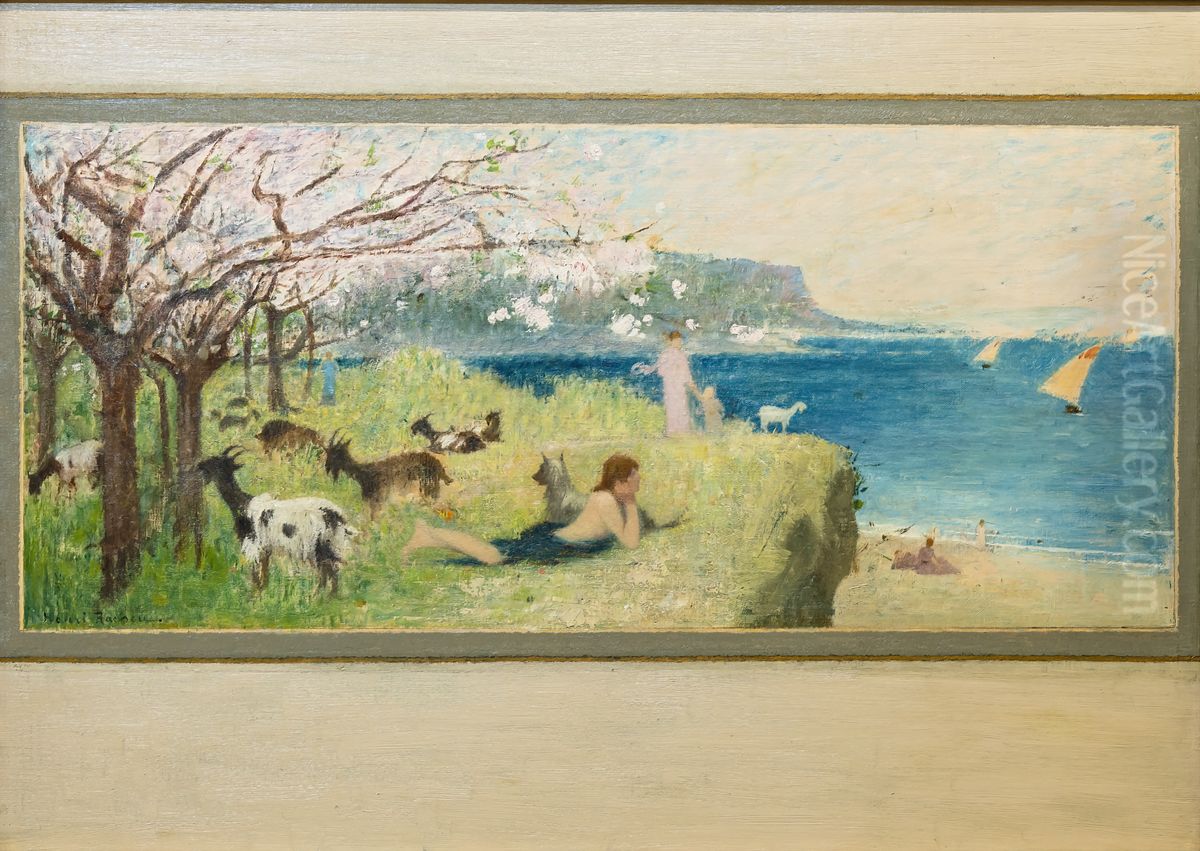 Le Printemps (study for the Town Hall of Bagnolet) Oil Painting by Henri Rachou