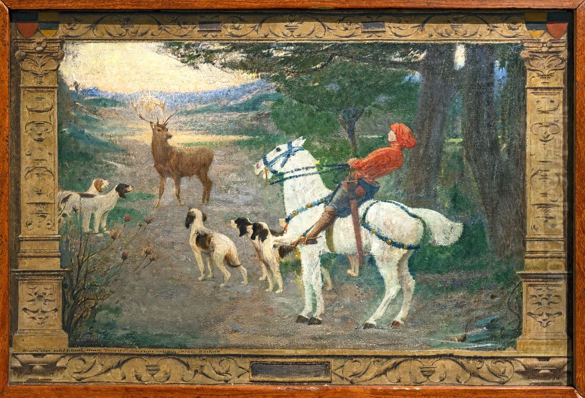 The Miracle of Saint Hubert Oil Painting by Henri Rachou