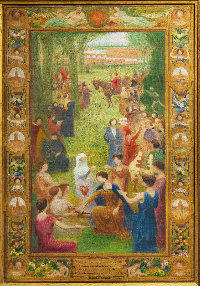 Model for the Toulouse tapestry Oil Painting by Henri Rachou