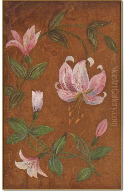 Lilies Oil Painting by Kaʻiulani Lilies Oil Painting by Kaʻiulani