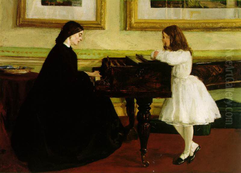 At The Piano Oil Painting by James McNeill Whistler