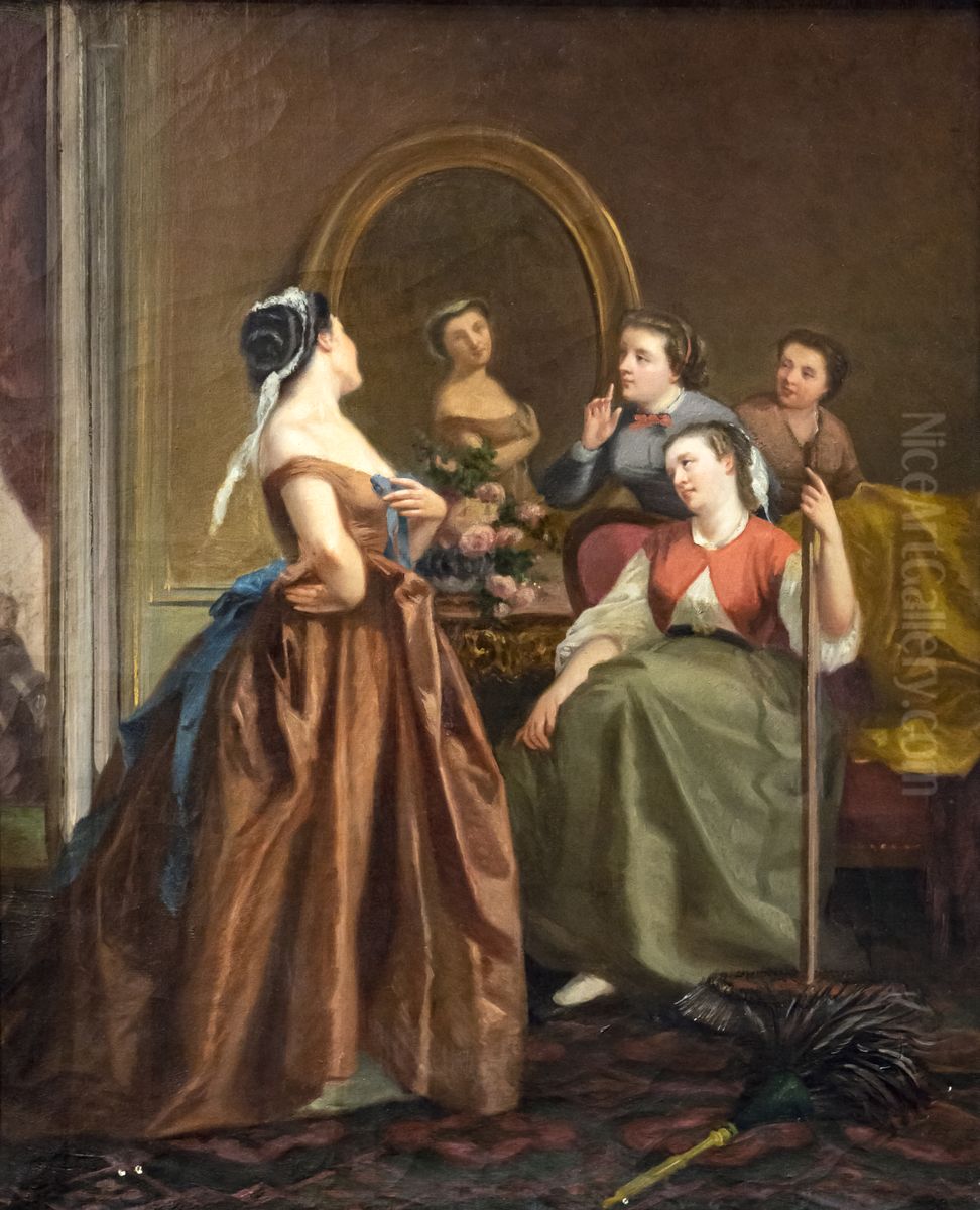 Interior scene Oil Painting by Gabriel Durand
