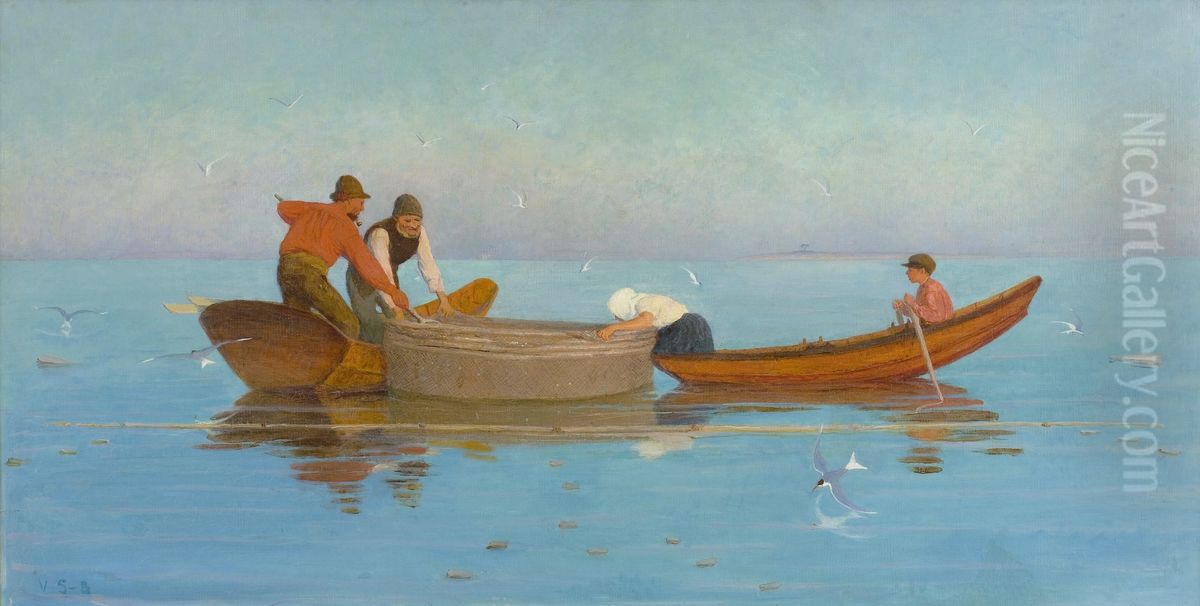 Big Fyke Oil Painting by Venny Soldan-Brofeldt