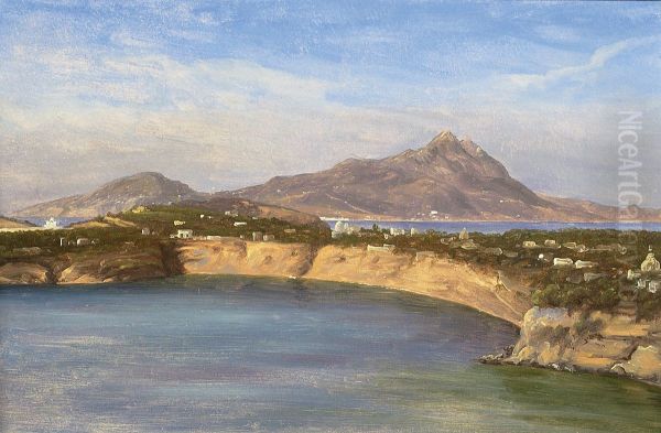 From Procida and Ischia with Mount Epomeo Oil Painting by Thomas Fearnley