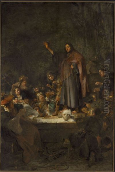 41-44) Oil Painting by Carel Fabritius