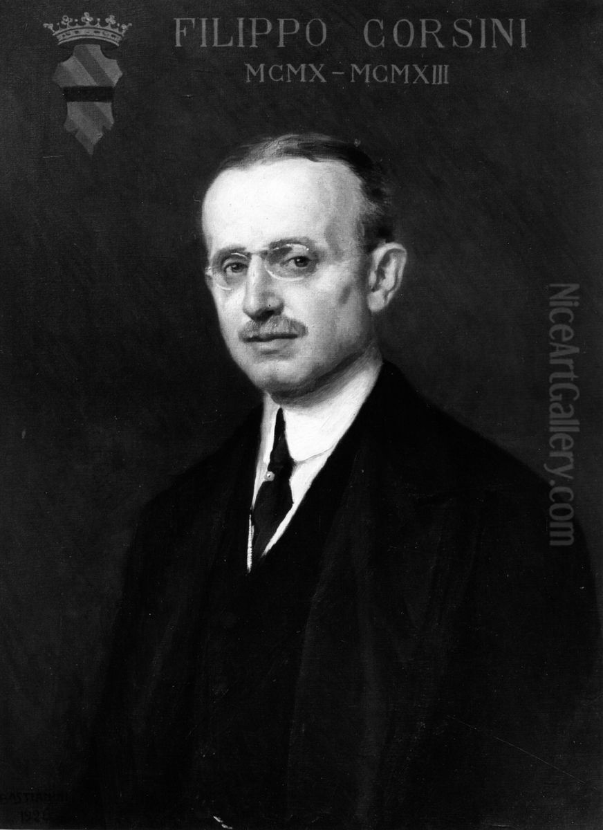 Portrait of Filippo Corsini Oil Painting by Augusto Bastianini