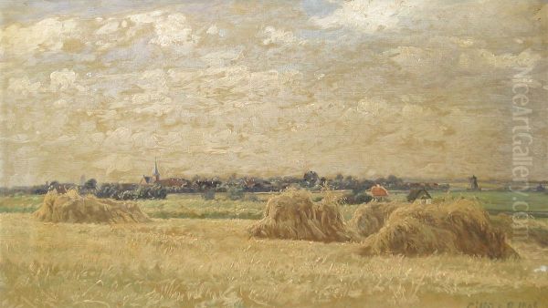 Hostlandskab. Oil Painting by Cilius Andersen