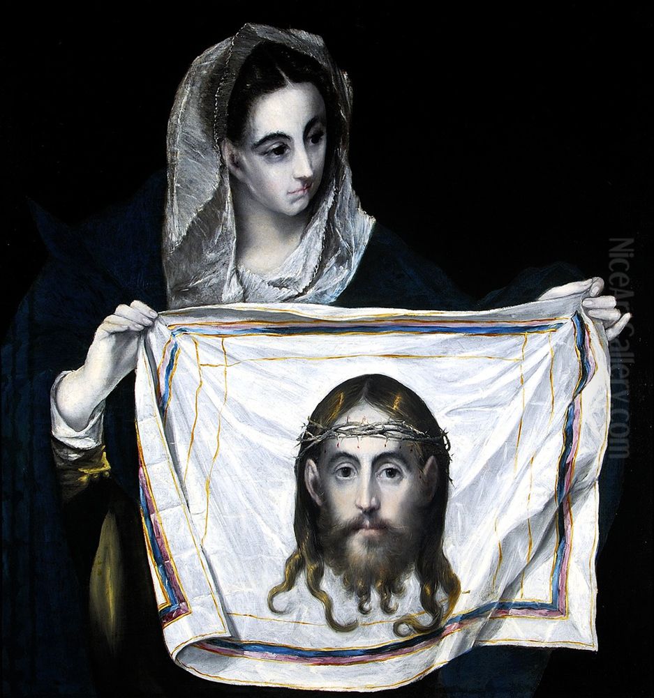 La Veronica con la Santa Faz Oil Painting by El Greco