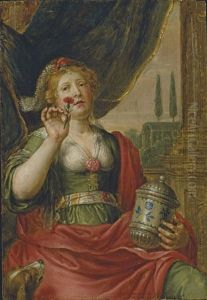 Artemisia with the ashes of king Mausolus