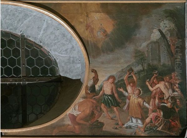 Martyrdom of Saint Stephen Oil Painting by Michael Angelo Immenraet
