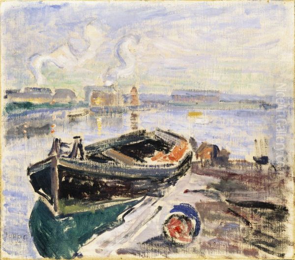 By Hamar Oil Painting by Lars Jorde