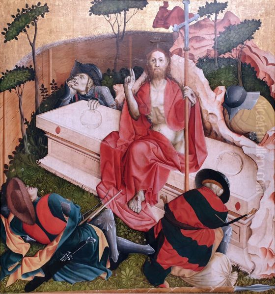 Resurrection of Jesus Christ Oil Painting by Hans Multscher