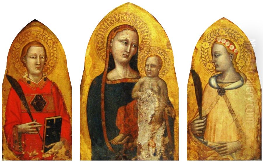 Madonna and Child with St. Stephen and St. Dorothy. Oil Painting by Francesco da Volterra