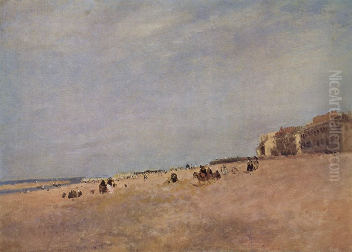 Rhyl Sands Oil Painting by David Cox