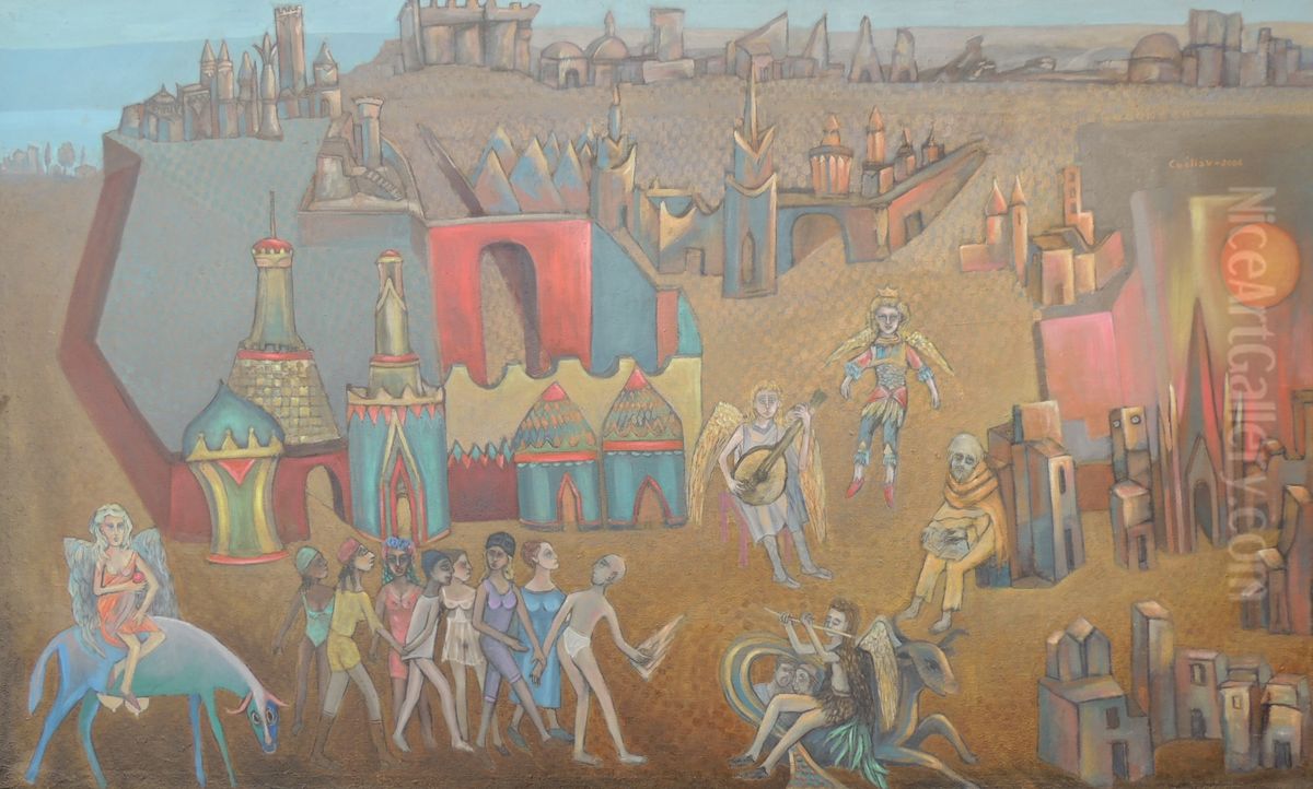 El Medioevo y sus encantos Oil Painting by unknown