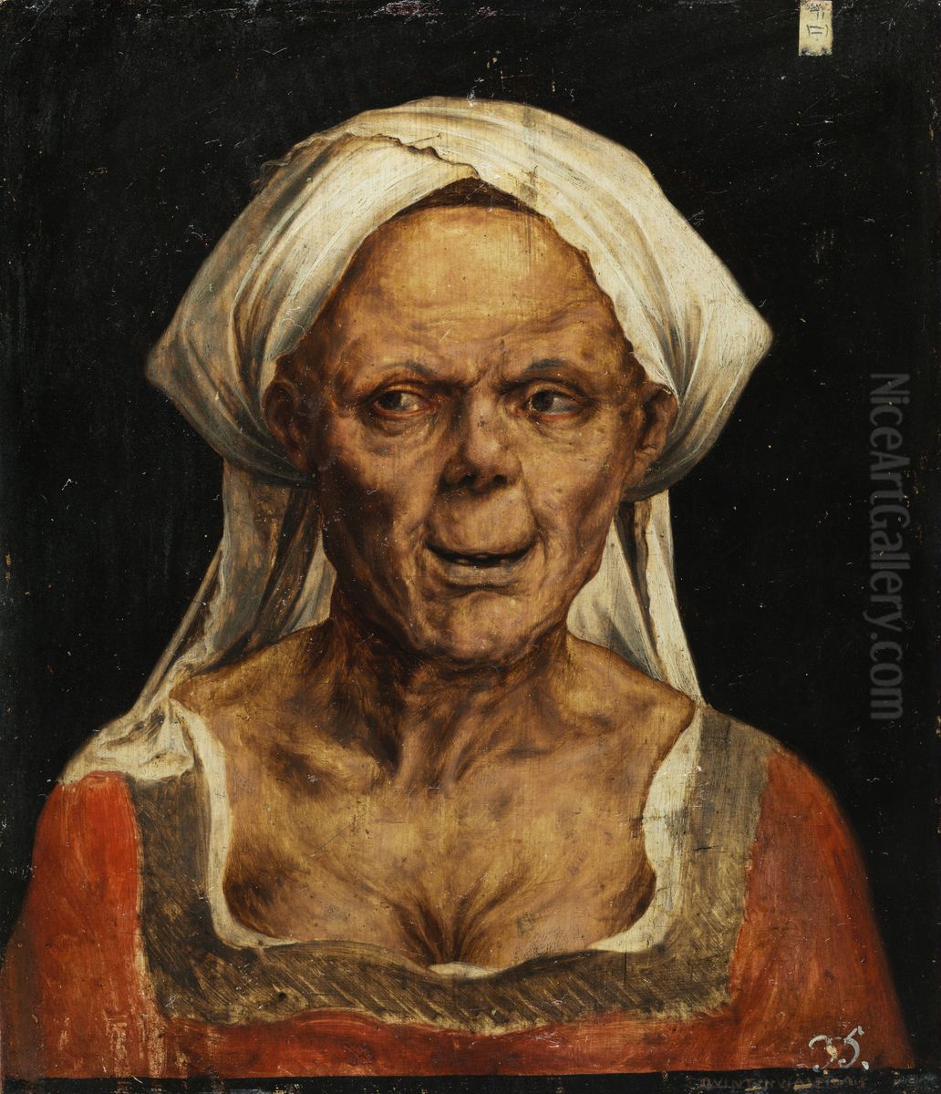 Portrait of an old woman Oil Painting by Quinten Metsys