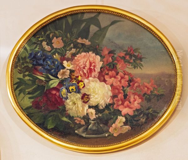 Floral composition Oil Painting by Gabriel Durand