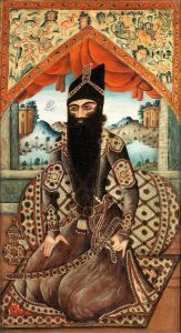 Fath-Ali Shah Seated against a Jeweled Bolster Fath-Ali Shah Seated against a Jeweled Bolster