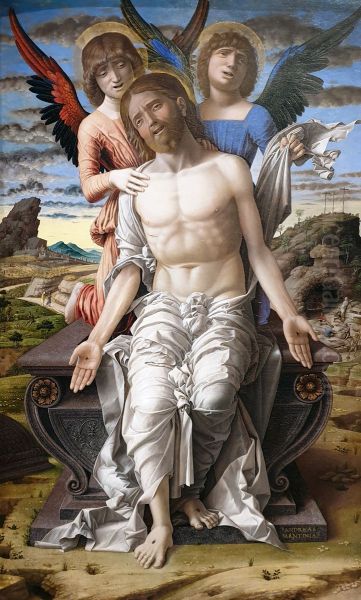 Christ as the Man of Sorrows Oil Painting by Andrea Mantegna