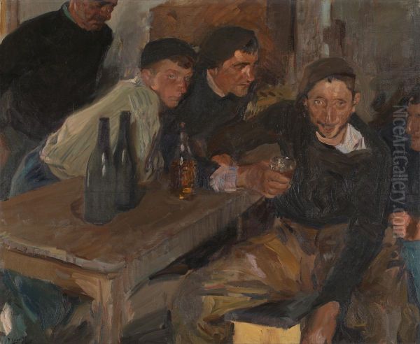 El Borracho, Zarauz Oil Painting by Joaquin Sorolla