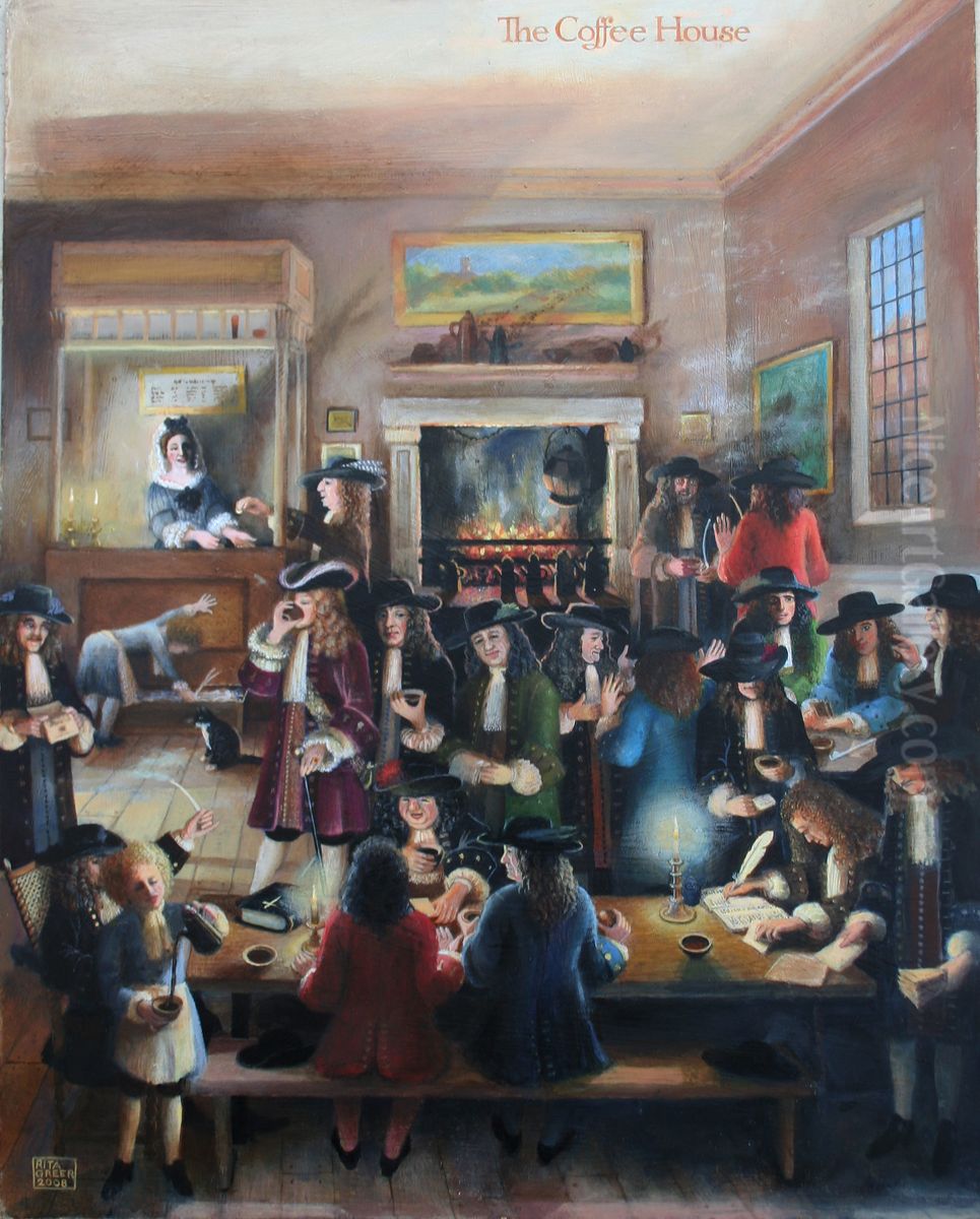 The Coffee House Oil Painting by unknown