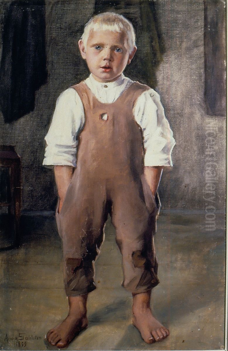 Poika Oil Painting by Anna Sahlsten