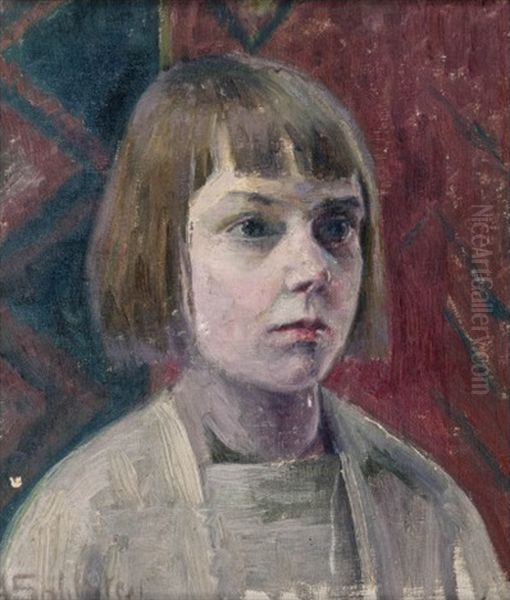 Young Girl Oil Painting by Anna Sahlsten