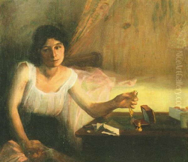 Longing Oil Painting by Dora Wahlroos