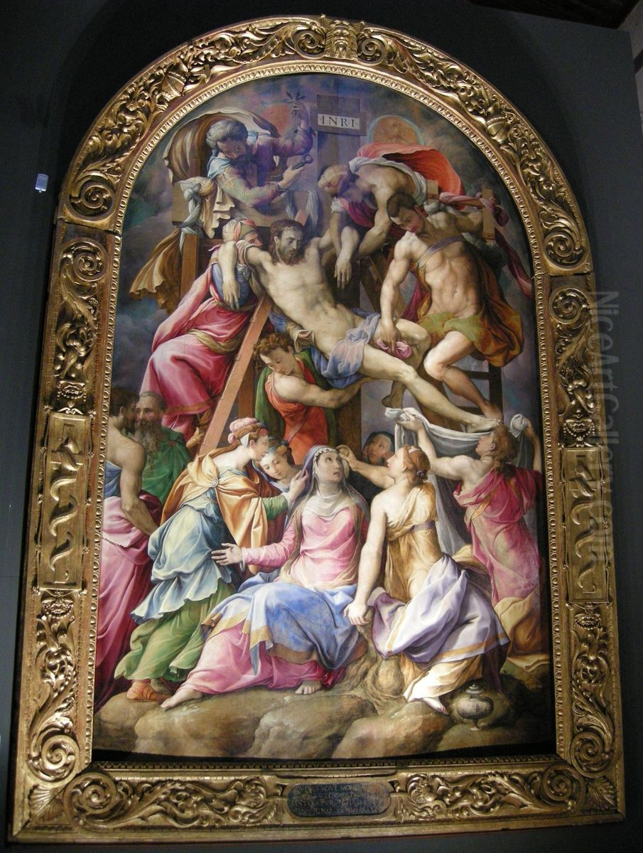 the Deposition Oil Painting by Francesco Salviati