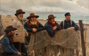 Fishermen at the beach.