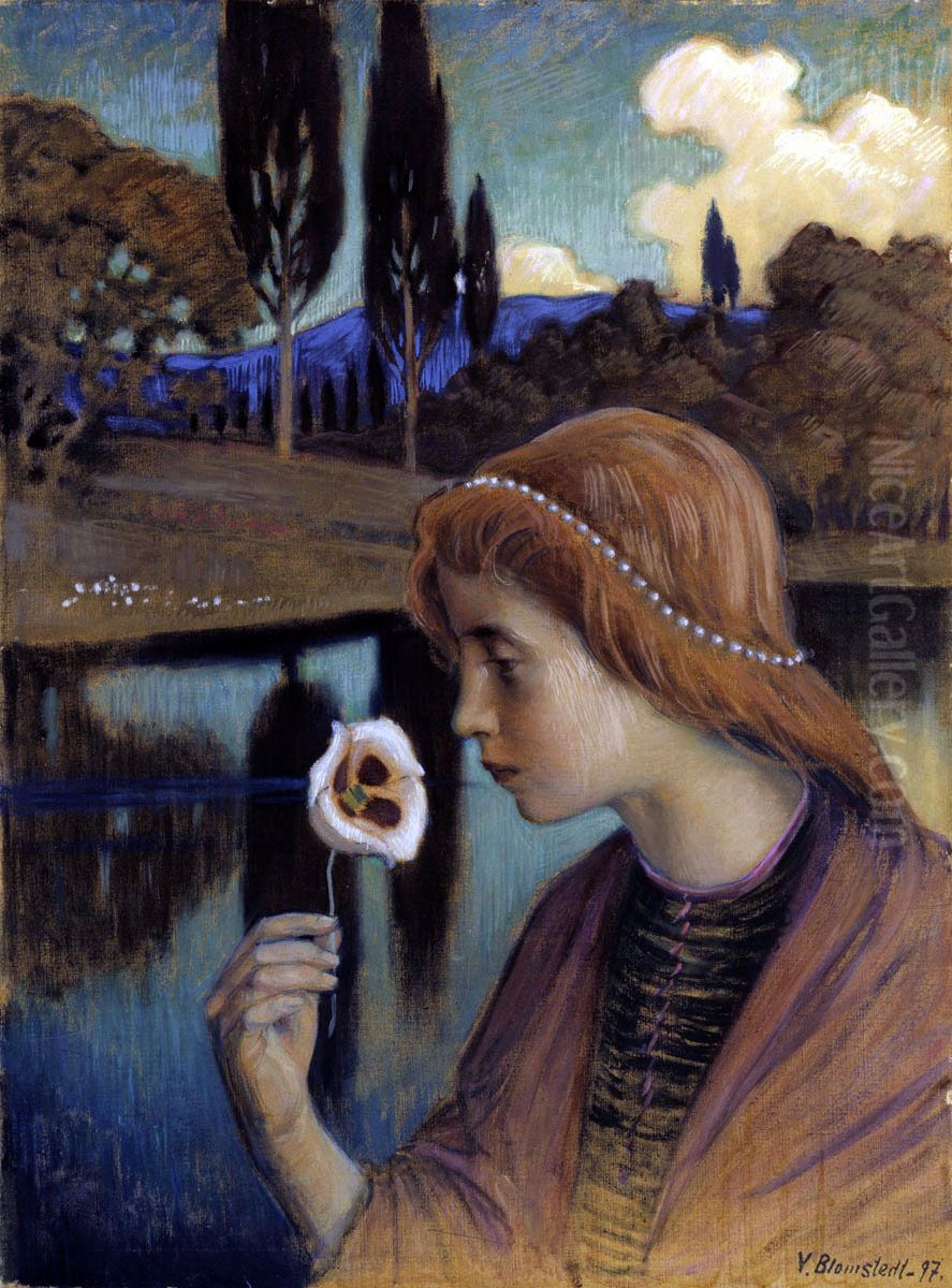 Francesca Oil Painting by Vaino Blomstedt