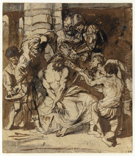 The Crowning with Thorns (Lugt 27) Oil Painting by Anthony Van Dyck