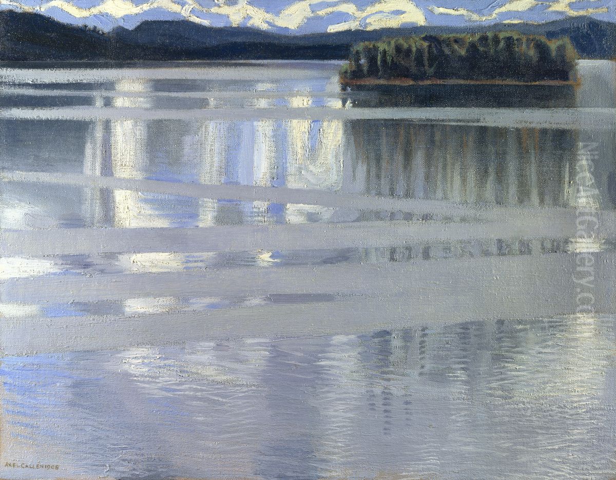 Lake Keitele Oil Painting by Akseli Valdemar Gallen-Kallela