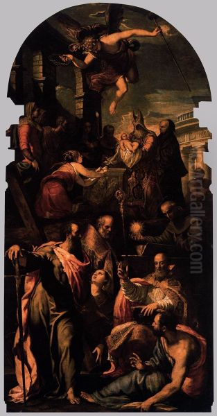 Presentation of Mary in the Temple Oil Painting by Giuseppe Porta