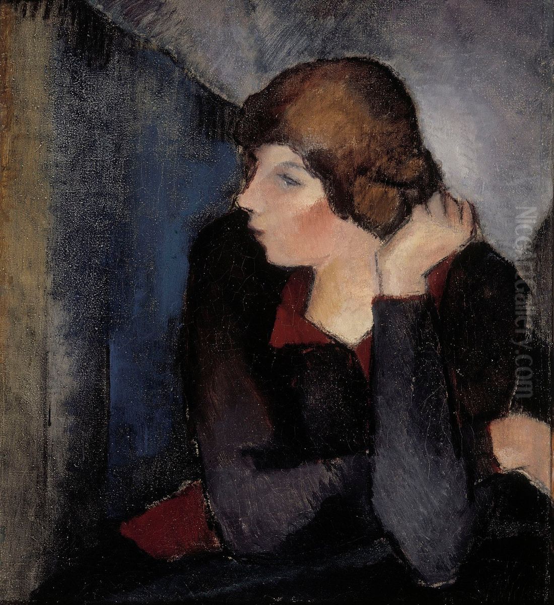 Portrait of a Woman Oil Painting by Alvar Cawen