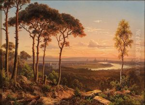 A View of Dresden at Sunset