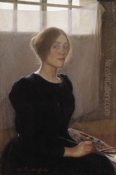 Self-portrait Oil Painting by Elin Danielson-Gambogi