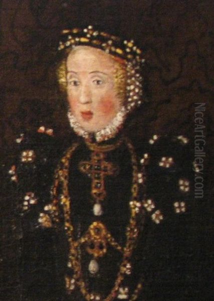 Portrait ofMargaret of Austria (1536-1567) Oil Painting by Unidentified painter