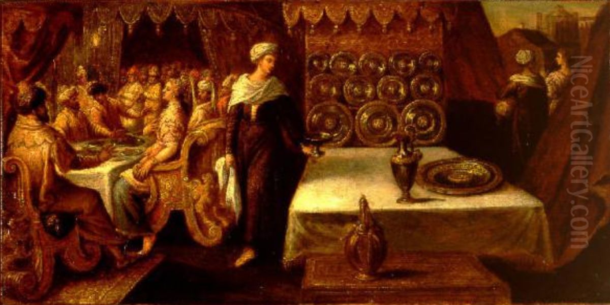 Judith at the Banquet of Holofernes Oil Painting by Paolo Fiammingo