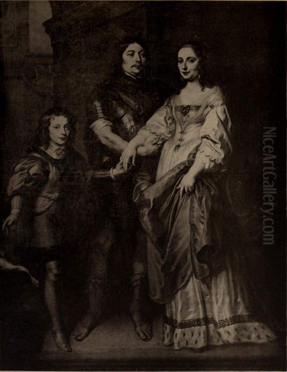 Portrait of a family Oil Painting by Theodoor van Thulden