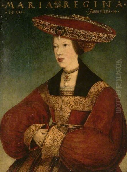 Portrait ofMary of Hungary Oil Painting by Hans Maler Zu Schwaz