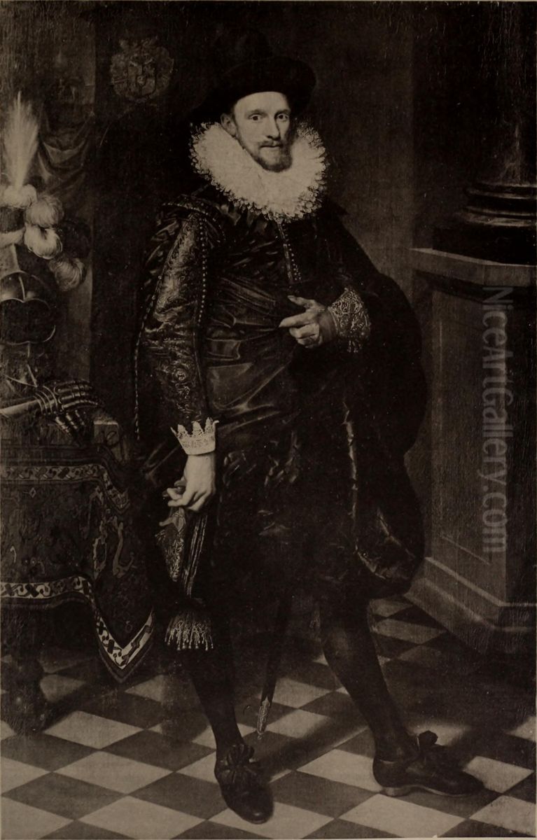Portrait of Arent Hermansz (Arnold) (van der) Hem (1586-1656) Oil Painting by Cornelis van der Voort