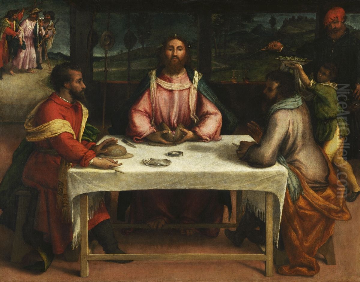 The Supper at Emmaus Oil Painting by Lorenzo Lotto