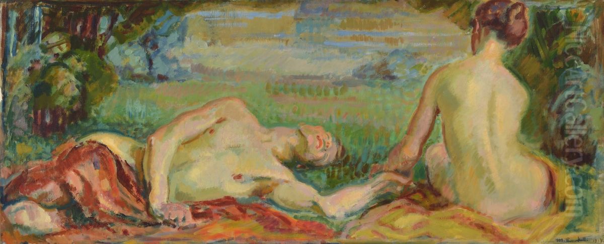 Moment of Rest Oil Painting by Magnus Enckell